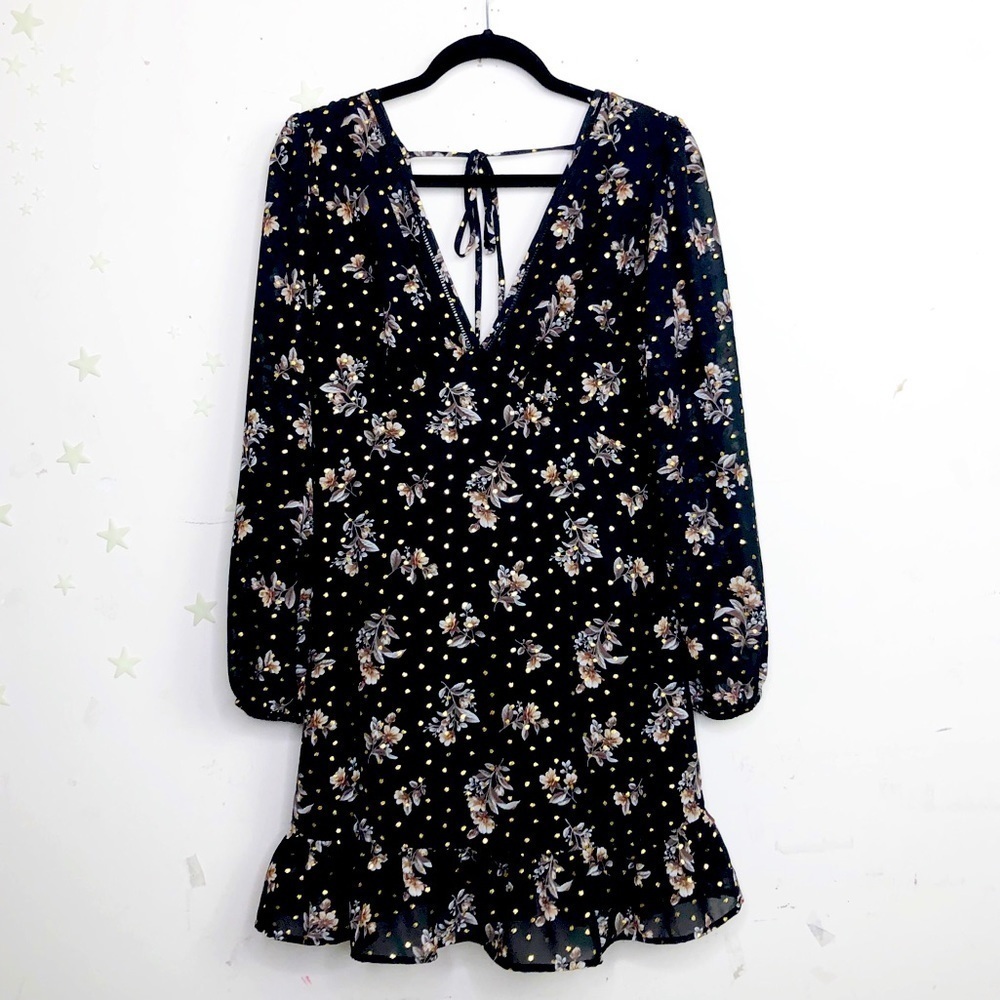 ILLA ILLa floral black cocktail dress